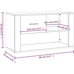 vidaXL Productos Del Hogar-Zapatero madera contrachapada 80x35x45 cm