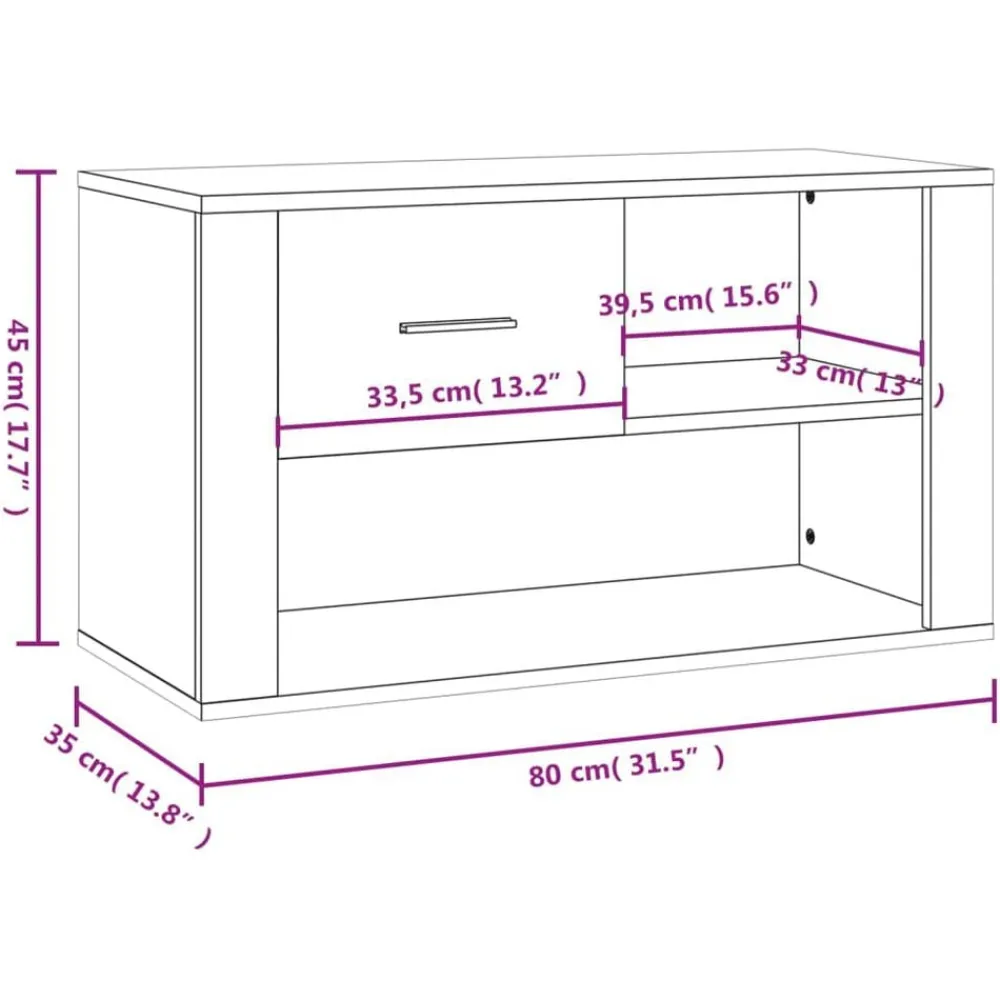 vidaXL Productos Del Hogar-Zapatero madera contrachapada 80x35x45 cm
