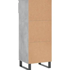 vidaXL Zapatero madera contrachapada gris hormigón 40x36x105 cm Gris hormigón
