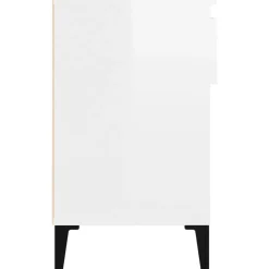 vidaXL Zapatero madera contrachapada blanco brillo 102x36x60 cm Blanco brillante Best