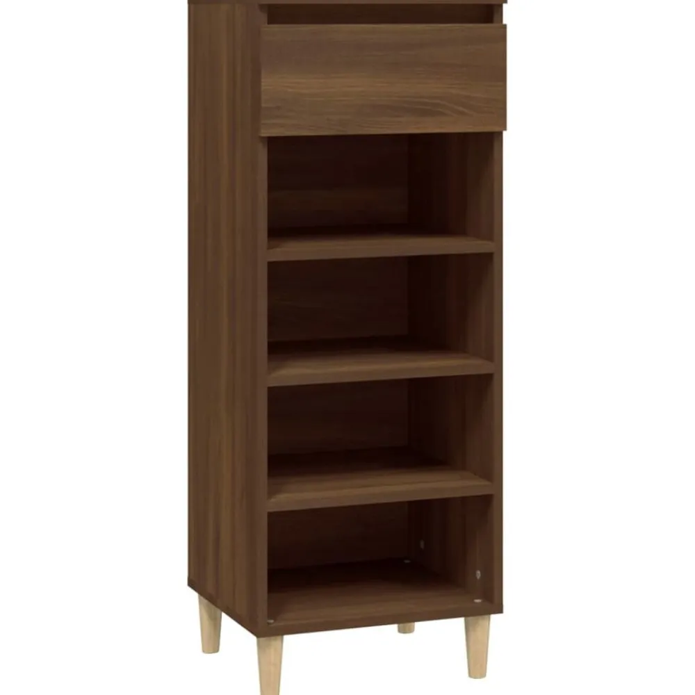 vidaXL Productos Del Hogar-Zapatero madera contrachapada roble marrón 40x36x105 cm