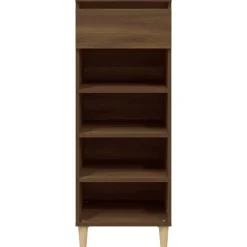vidaXL Productos Del Hogar-Zapatero madera contrachapada roble marrón 40x36x105 cm