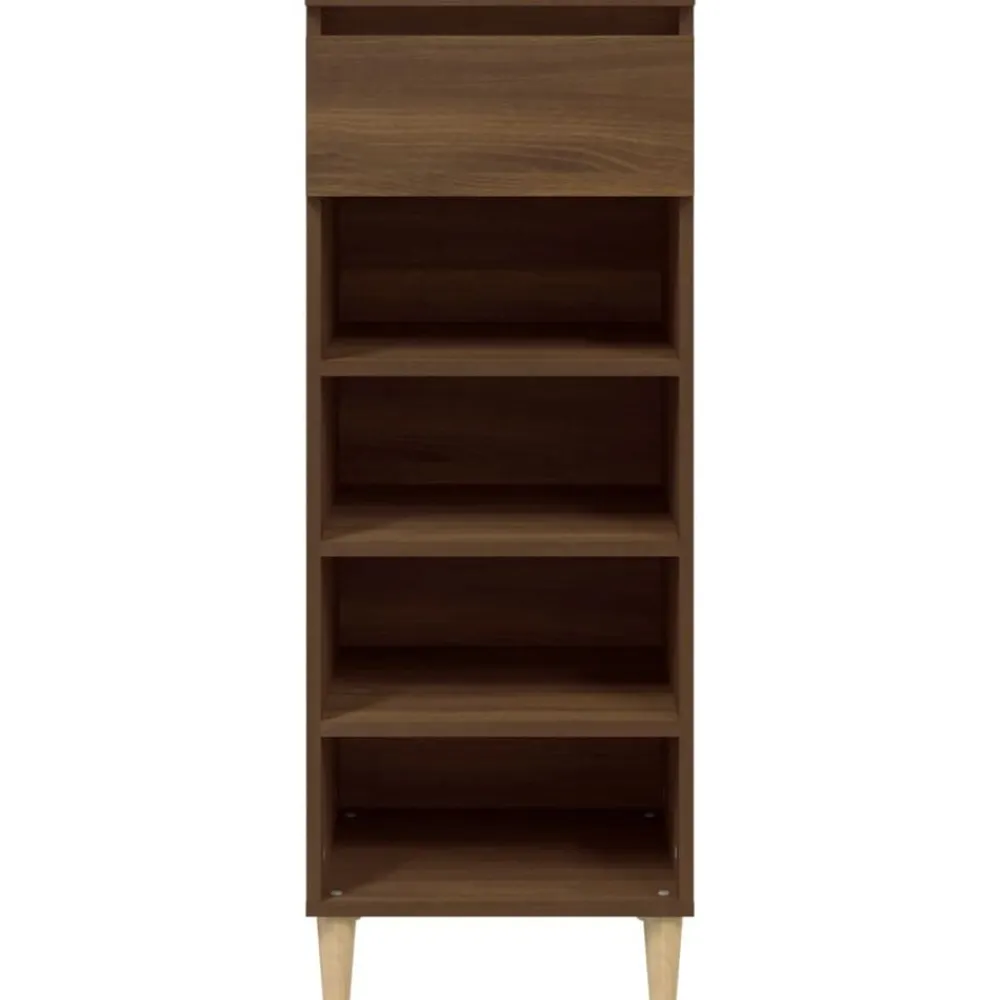 vidaXL Productos Del Hogar-Zapatero madera contrachapada roble marrón 40x36x105 cm