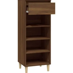 vidaXL Productos Del Hogar-Zapatero madera contrachapada roble marrón 40x36x105 cm