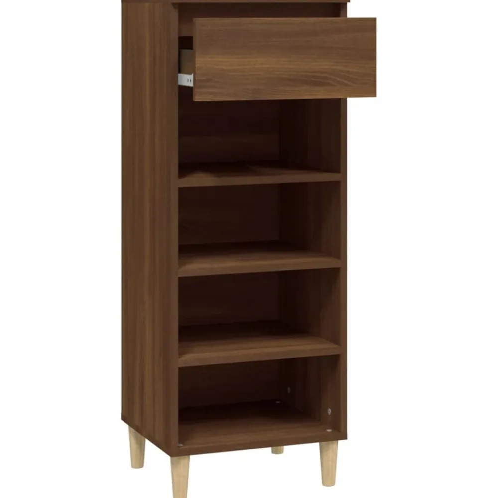 vidaXL Productos Del Hogar-Zapatero madera contrachapada roble marrón 40x36x105 cm