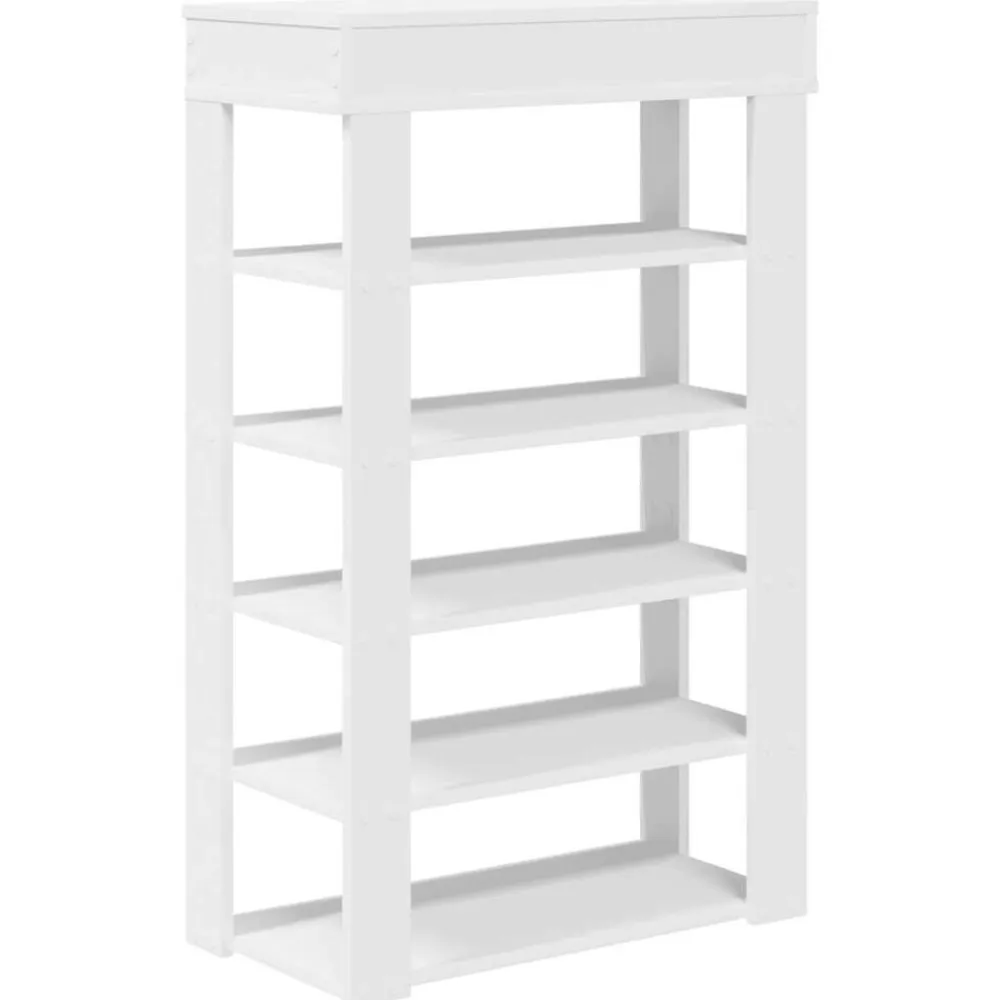 vidaXL Zapatero madera contrachapada 60x30x98 cm Blanco Online