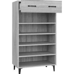 vidaXL Zapatero madera contrachapada 60x35x105 cm Gris sonoma Online