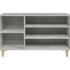 vidaXL Productos Del Hogar-Zapatero madera contrachapada gris hormigón 102x36x60 cm