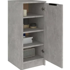 vidaXL Productos Del Hogar-Zapatero madera contrachapada gris hormigón 30x35x70 cm