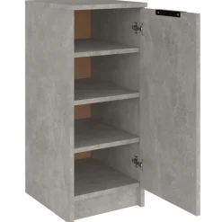 vidaXL Productos Del Hogar-Zapatero madera contrachapada gris hormigón 30x35x70 cm