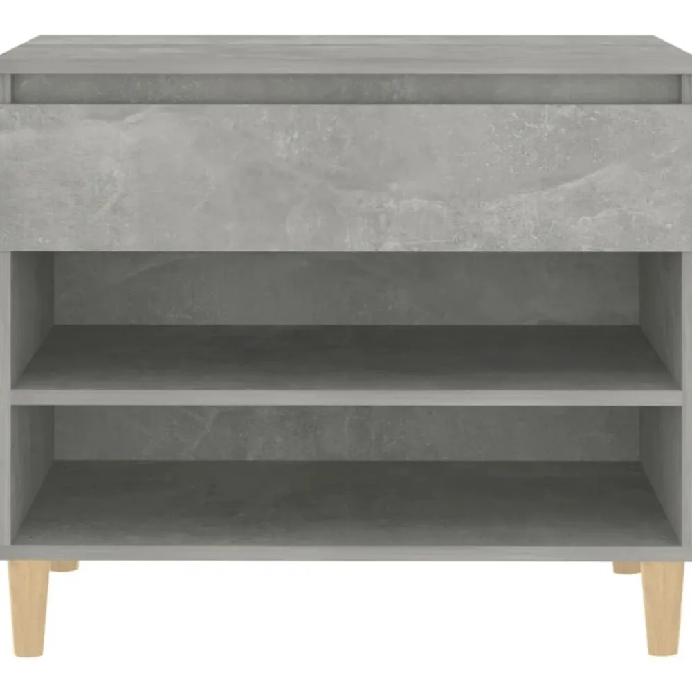 vidaXL Zapatero madera contrachapada gris hormigón 70x36x60 cm Gris hormigón Discount
