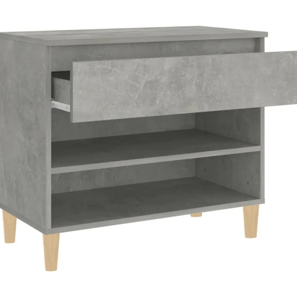 vidaXL Zapatero madera contrachapada gris hormigón 70x36x60 cm Gris hormigón Discount