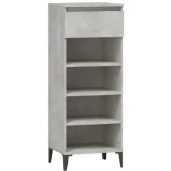 vidaXL Zapatero madera contrachapada gris hormigón 40x36x105 cm Gris hormigón Best