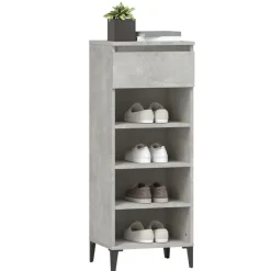 vidaXL Zapatero madera contrachapada gris hormigón 40x36x105 cm Gris hormigón Best