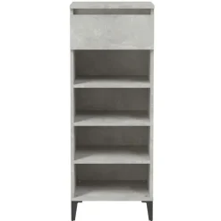 vidaXL Zapatero madera contrachapada gris hormigón 40x36x105 cm Gris hormigón Best