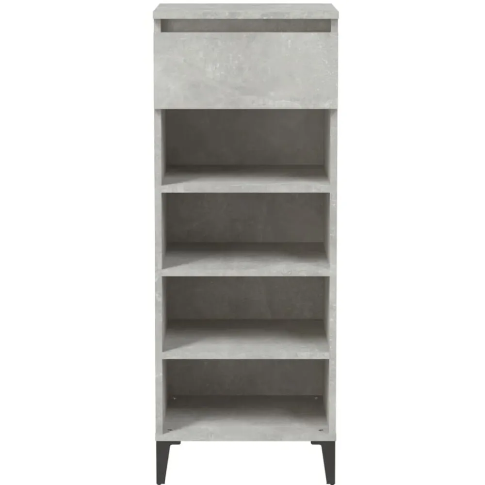 vidaXL Zapatero madera contrachapada gris hormigón 40x36x105 cm Gris hormigón Best