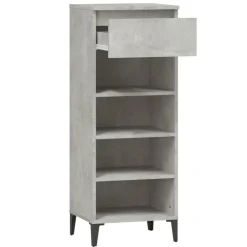 vidaXL Zapatero madera contrachapada gris hormigón 40x36x105 cm Gris hormigón Best