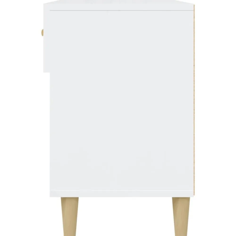 vidaXL Zapatero madera contrachapada blanco brillo 102x35x55 cm Blanco brillante Hot