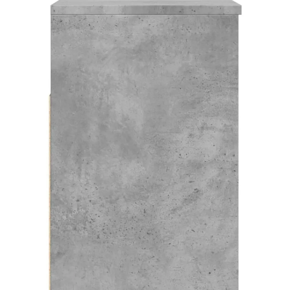 vidaXL Zapatero madera contrachapada gris hormigón 60x30x45 cm Gris hormigón Clearance