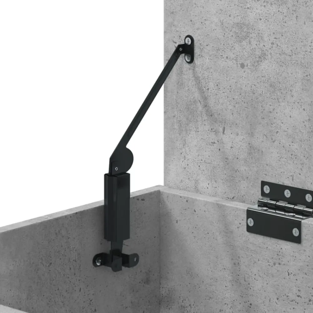 vidaXL Zapatero madera contrachapada gris hormigón 60x30x45 cm Gris hormigón Clearance