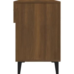 vidaXL Zapatero madera contrachapada marrón roble 102x35x55 cm Marrón roble Best