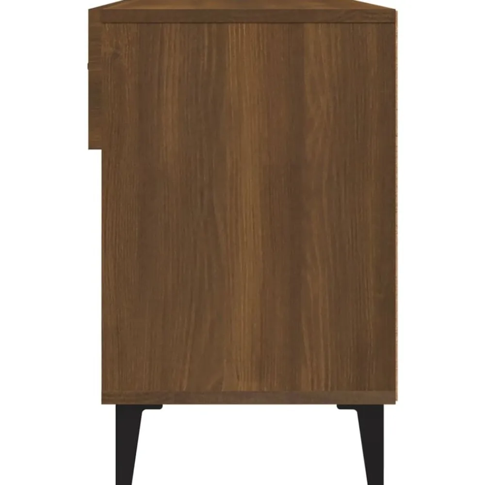 vidaXL Zapatero madera contrachapada marrón roble 102x35x55 cm Marrón roble Best