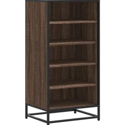 vidaXL Productos Del Hogar-Zapatero madera contrachapada roble marrón 48x38x97,5 cm