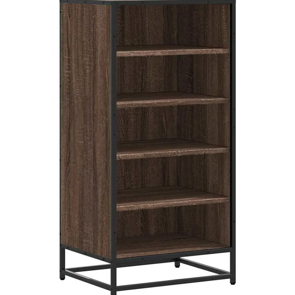 vidaXL Productos Del Hogar-Zapatero madera contrachapada roble marrón 48x38x97,5 cm