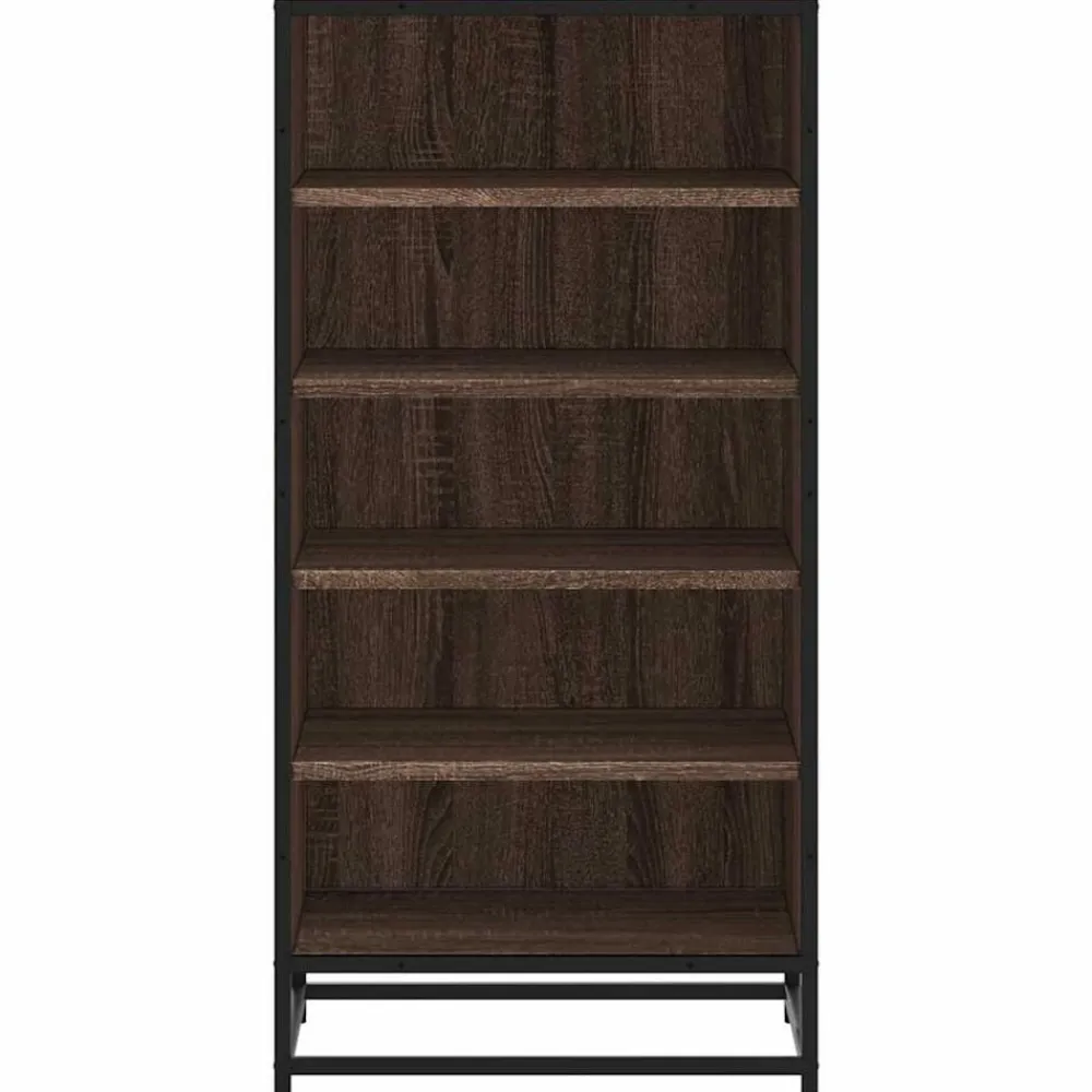 vidaXL Productos Del Hogar-Zapatero madera contrachapada roble marrón 48x38x97,5 cm
