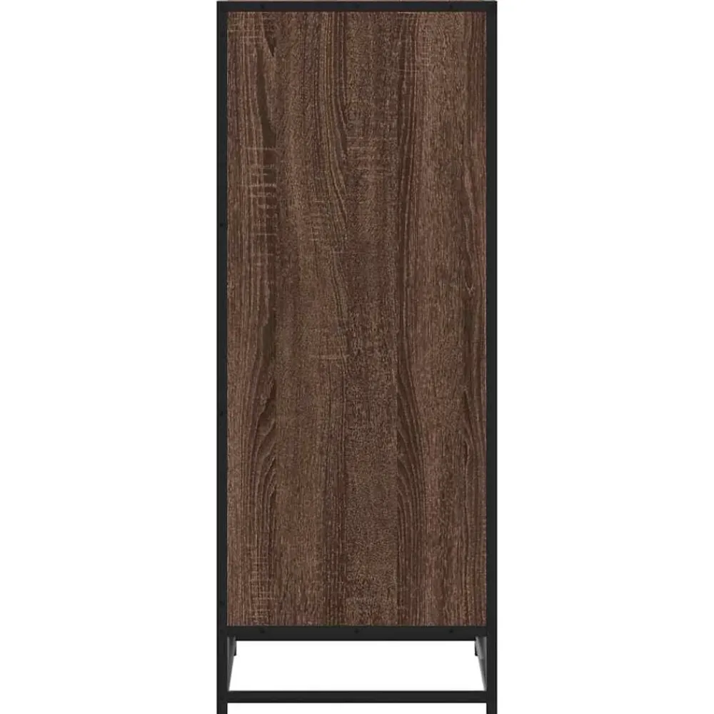 vidaXL Productos Del Hogar-Zapatero madera contrachapada roble marrón 48x38x97,5 cm