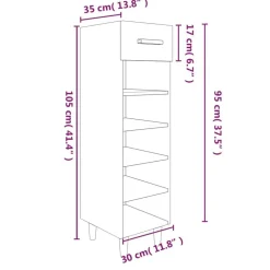 vidaXL Productos Del Hogar-Zapatero madera contrachapada 30x35x105 cm