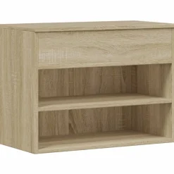 vidaXL Zapatero madera contrachapada 60x30x45 cm Roble Sonoma Sale