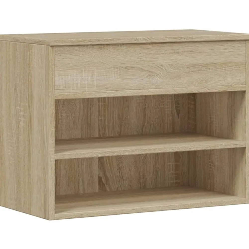 vidaXL Zapatero madera contrachapada 60x30x45 cm Roble Sonoma Sale