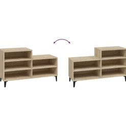 vidaXL Zapatero madera contrachapada 102x36x60 cm Roble Sonoma New