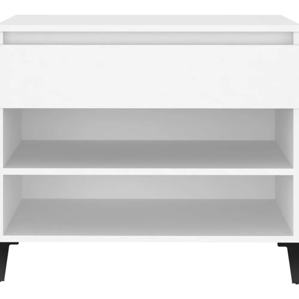 vidaXL Zapatero madera contrachapada 70x36x60 cm Blanco Hot