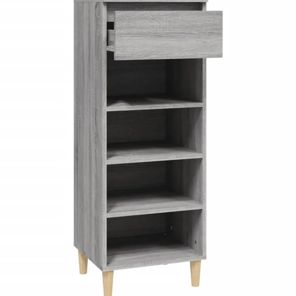 vidaXL Zapatero madera contrachapada 40x36x105 cm Gris sonoma Clearance