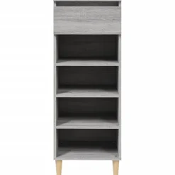 vidaXL Zapatero madera contrachapada 40x36x105 cm Gris sonoma Clearance