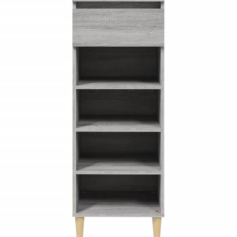 vidaXL Zapatero madera contrachapada 40x36x105 cm Gris sonoma Clearance