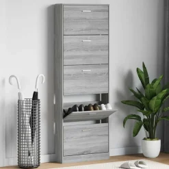 vidaXL Productos Del Hogar-Zapatero madera contrachapada 59x17x169 cm