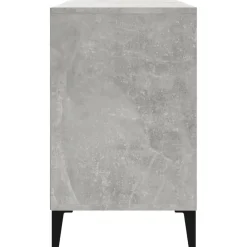 vidaXL Productos Del Hogar-Zapatero madera contrachapada gris hormigón 102x36x60 cm
