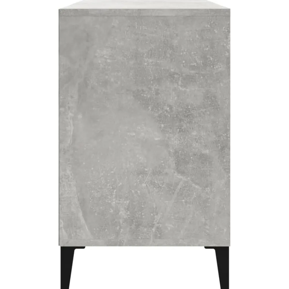 vidaXL Productos Del Hogar-Zapatero madera contrachapada gris hormigón 102x36x60 cm
