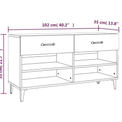 vidaXL Productos Del Hogar-Zapatero madera contrachapada 102x35x55 cm