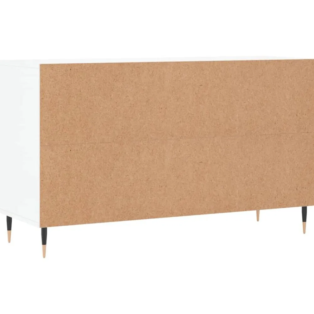 vidaXL Zapatero madera contrachapada blanco brillo 102x36x60 cm Blanco brillante