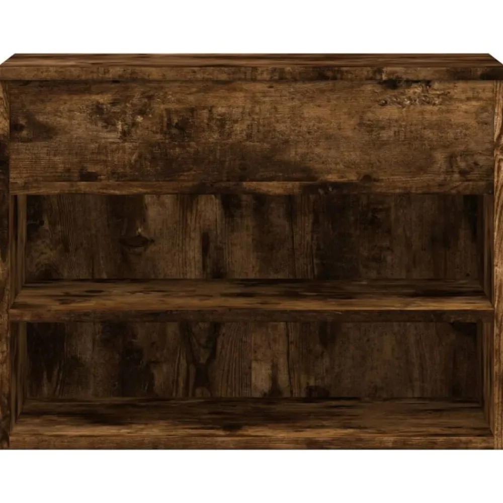 vidaXL Zapatero madera contrachapada 60x30x45 cm Roble ahumado Discount