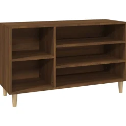 vidaXL Productos Del Hogar-Zapatero madera contrachapada roble marrón 102x36x60 cm