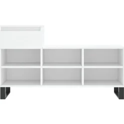 vidaXL Zapatero madera contrachapada 102x36x60 cm Blanco Outlet