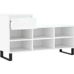 vidaXL Zapatero madera contrachapada 102x36x60 cm Blanco Outlet