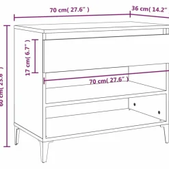 vidaXL Productos Del Hogar-Zapatero madera contrachapada 70x36x60 cm