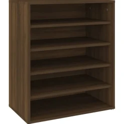 vidaXL Zapatero madera contrachapada roble marrón 60x35x70 cm Marrón roble Hot