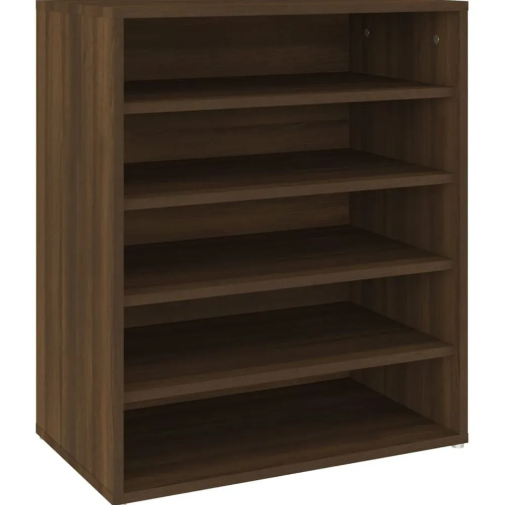 vidaXL Zapatero madera contrachapada roble marrón 60x35x70 cm Marrón roble Hot